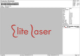 Elite text Embroidery File 6 sizes