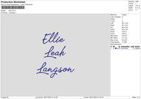 Names 01 Embroidery File 6 sizes