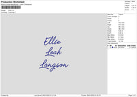 Names 01 Embroidery File 6 sizes