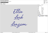 Names 01 Embroidery File 6 sizes