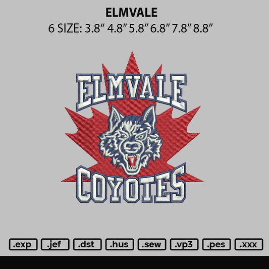 Elmvale Embroidery File 6 sizes