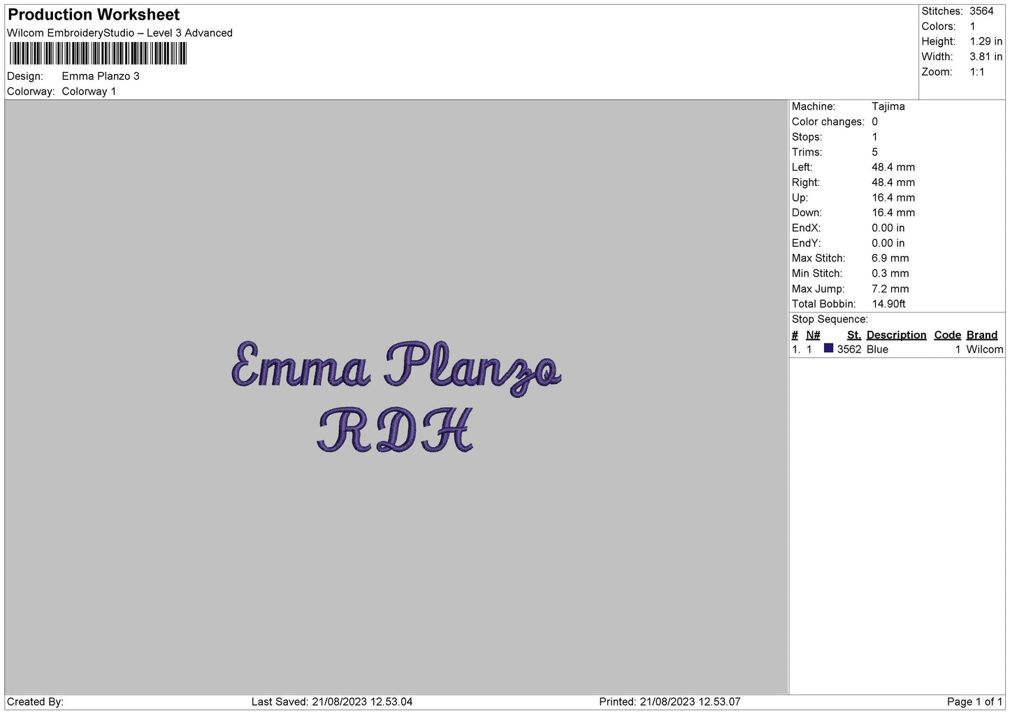 Emma Planzo Embroidery File 6 sizes