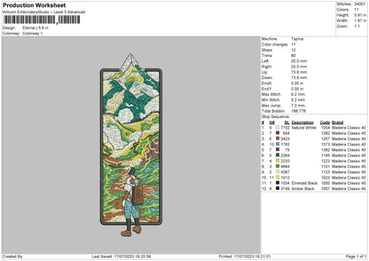 Eternal J Embroidery File 6 sizes
