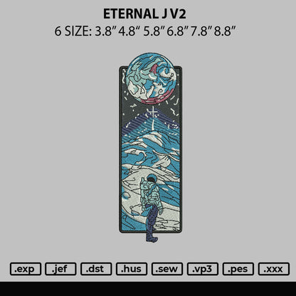 Eternal J V2 Embroidery File 6 sizes