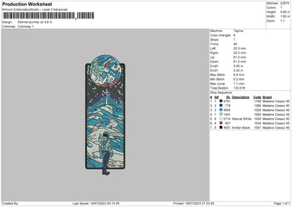 Eternal J V2 Embroidery File 6 sizes