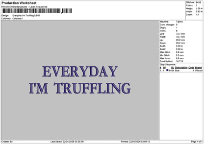 Everyday Text 2204 Embroidery File 6 sizes