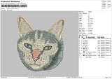 Face Cat V3  Embroidery FIle 6 sizes