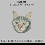 Face Cat V3  Embroidery FIle 6 sizes