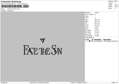 Facetext Embroidery File 6 sizes