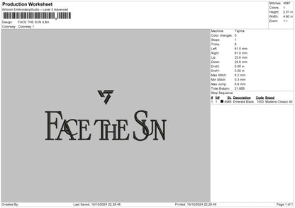 Facetext Embroidery File 6 sizes