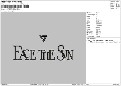 Facetext Embroidery File 6 sizes