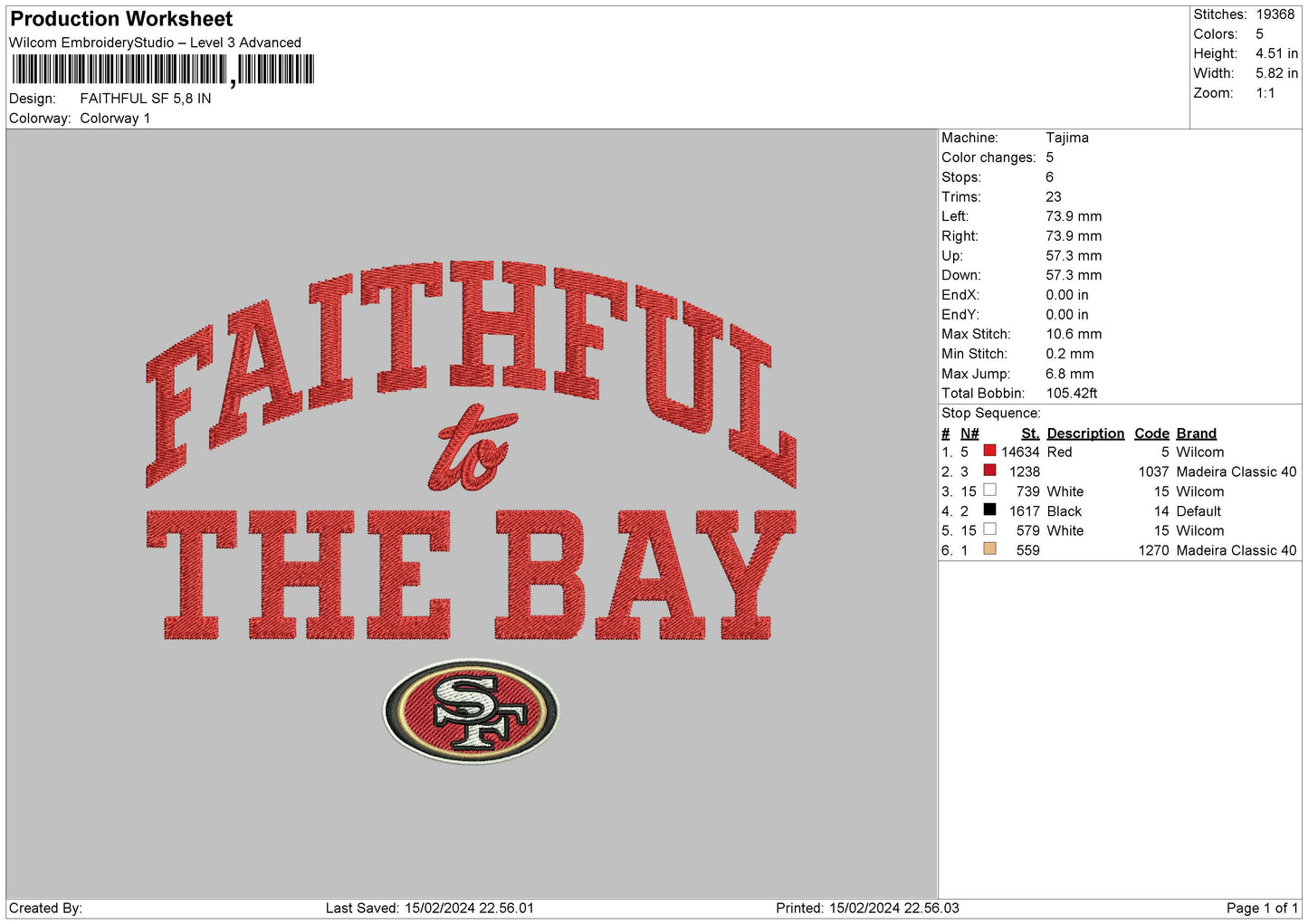Faithful Text 1502 Embroidery File 6 sizes