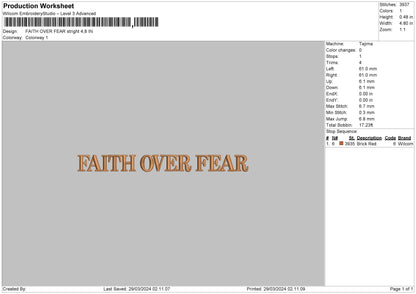 Faith Text Embroidery File 6 sizes