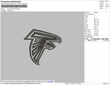 Falcon Embroidery File 4 size