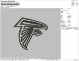 Falcon Embroidery File 4 size