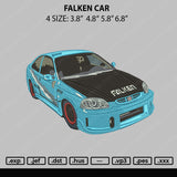 Falken Car Embroidery File 4 size