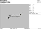 Fall In Love Embroidery File 4 sizes