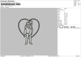 Fall In Love Embroidery File 4 size