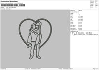 Fall In Love Embroidery File 4 size