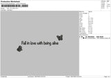 Fall In Love Embroidery File 4 sizes