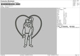 Fall In Love Embroidery File 4 size