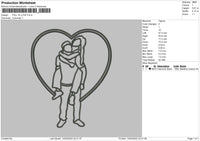 Fall In Love Embroidery File 4 size