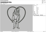 Fall In Love Embroidery File 4 size