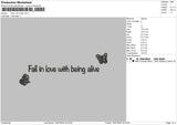 Fall In Love Embroidery File 4 sizes