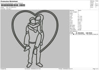 Fall In Love Embroidery File 4 size
