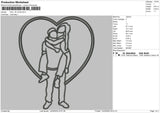 Fall In Love Embroidery File 4 size