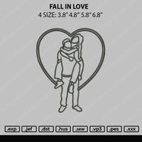 Fall In Love Embroidery File 4 size
