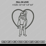 Fall In Love Embroidery File 4 size
