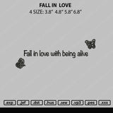 Fall In Love Embroidery File 4 sizes