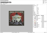 Fall Out Boy Embroidery File 4 size