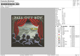 Fall Out Boy Embroidery File 4 size