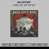 Fall Out Boy Embroidery File 4 size