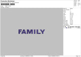 Family Embroidery File 4 sizes