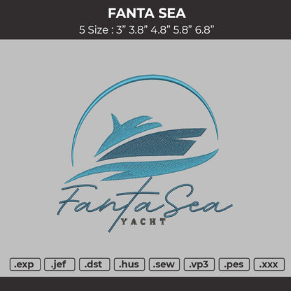 Fanta Sea Embroidery File 4 size