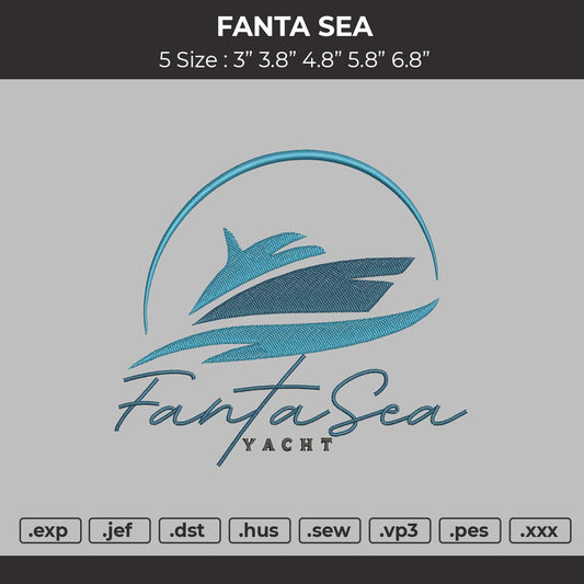 Fanta Sea Embroidery File 4 size