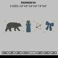 Fashion V4 Embroidery File 6 sizes