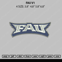 Fau V1 Embroidery File 4 Sizes