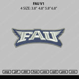 Fau V1 Embroidery File 4 Sizes