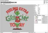 Feelingtext Grinch Embroidery File 6 sizes