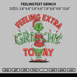Feelingtext Grinch Embroidery File 6 sizes