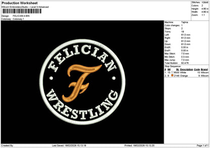 Feliciantext Embroidery File 6 sizes