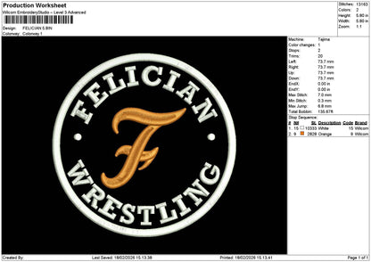 Feliciantext Embroidery File 6 sizes