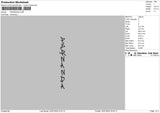 Fernandatext Embroidery File 6 sizes