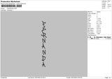 Fernandatext Embroidery File 6 sizes