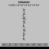 Fernandatext Embroidery File 6 sizes