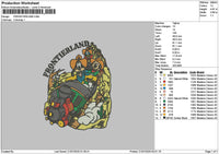 Goofy Train Embroidery File 6 sizes